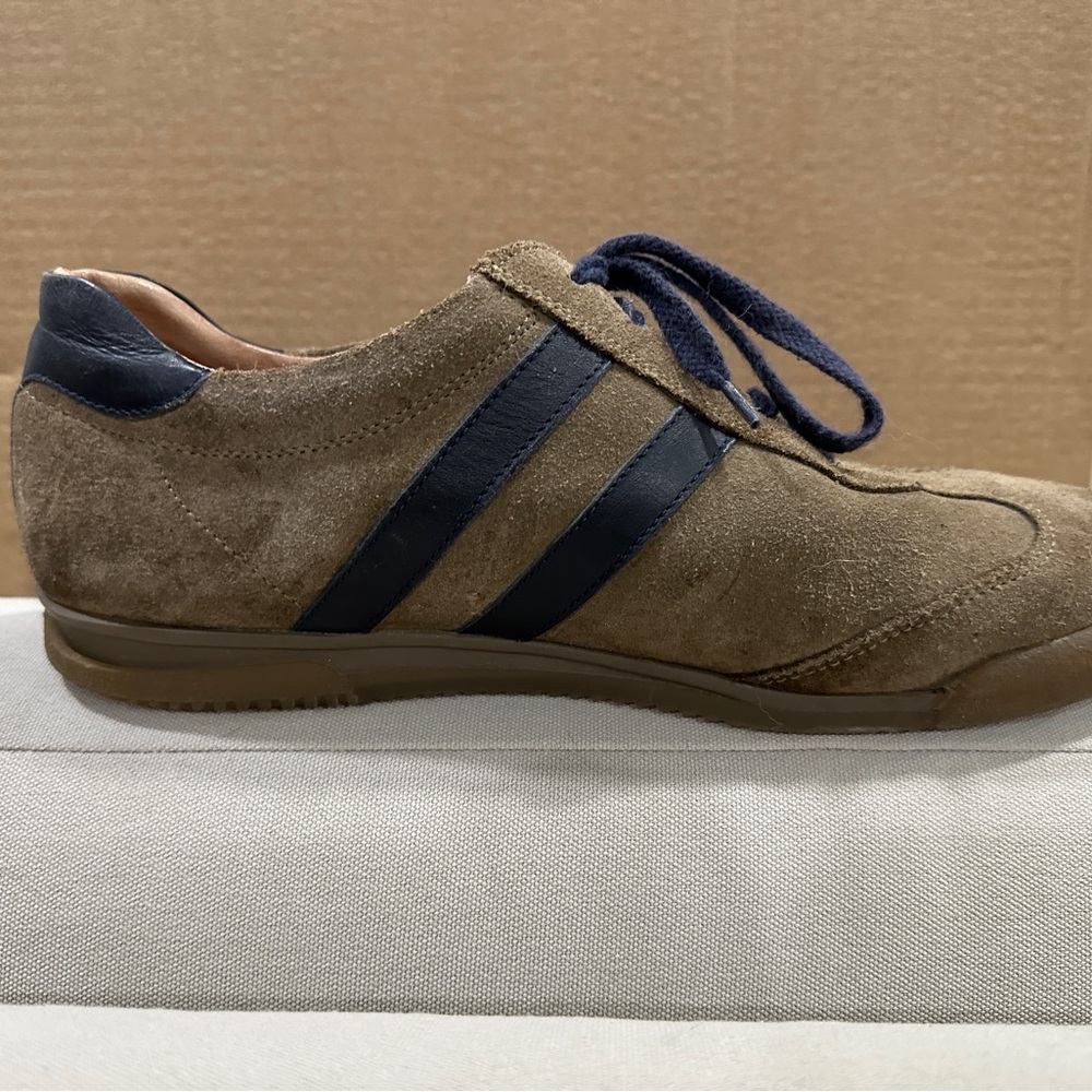 J. Crew Brown Suede Sneakers with Navy Accents - Picture 7 of 8